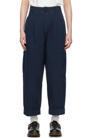 YMC Creole Cotton Twill Peg Trousers - Navy