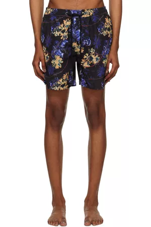 KSUBI Men Swim Shorts - Black Hyperflower Swim Shorts