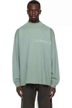 Essentials Men Long Sleeve - Blue Crewneck Long Sleeve T-Shirt