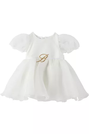 MISS BLUMARINE Girls Dresses - Baby White Hardware Dress