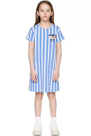 Mini Rodini Girls Casual Dresses - Kids Blue Ritzratz Stripe Dress