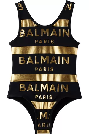 Balmain Bodysuits & All-In-Ones - Kids Black Striped One-Piece Swimsuit