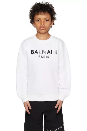 Balmain Sweatshirts - Kids White Crewneck Sweatshirt