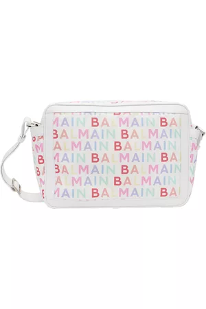 Balmain Baby Changing Bags - Baby White Printed Changing Bag & Mat Set
