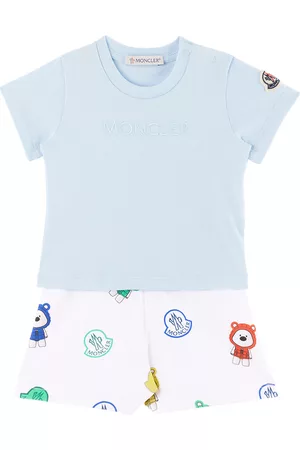 Moncler Sets - Baby Blue T-Shirt & Shorts Set