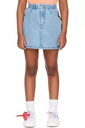 OFF-WHITE Girls Denim Skirts - Kids Blue Band Denim Skirt