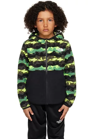The North Face Fleece Jackets - Kids Green & Black Glacier Little Kids Jacket