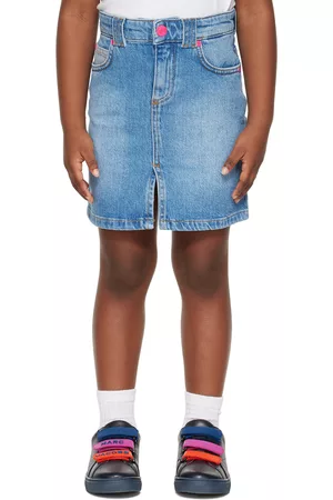 Marc Jacobs Girls Denim Skirts - Kids Blue Patch Denim Skirt