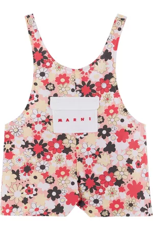Marni Girls Jumpsuits - Baby Pink Floral Jumpsuit