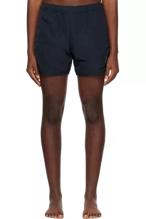 ROA Men Swim Shorts - Black Printed Swim Shorts
