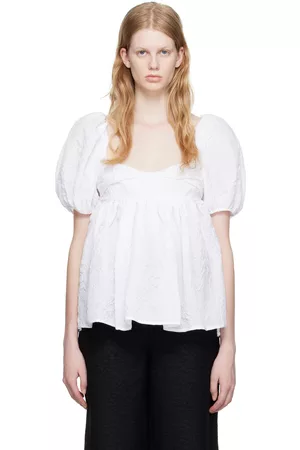 Cecilie Bahnsen Women Shirts - White Sari Blouse