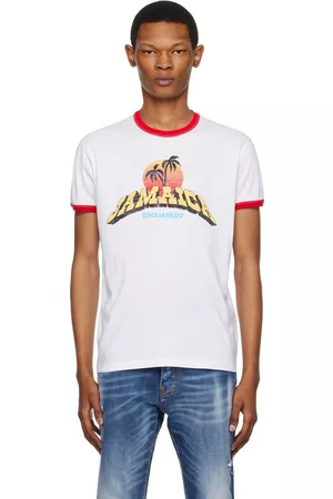 Dsquared2 Men T-shirts - White Jamaican Dan T-Shirt