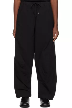 NHoolywood Black Tapered Wide Easy Trousers  SSENSE UK