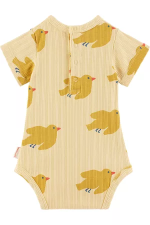 Tiny Cottons Rompers - Baby Yellow Pajaro Bodysuit