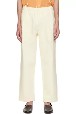 BODE Men Sports Trousers - Off-White Three-Pocket Sweatpants