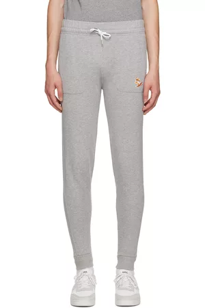 Maison Kitsuné Men Sports Trousers - Gray Chillax Fox Sweatpants