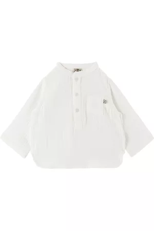 BONTON Shirts - Baby White Three-Button Shirt