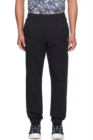 C.P. Company Men Sports Trousers - Blue Embroidered Sweatpants