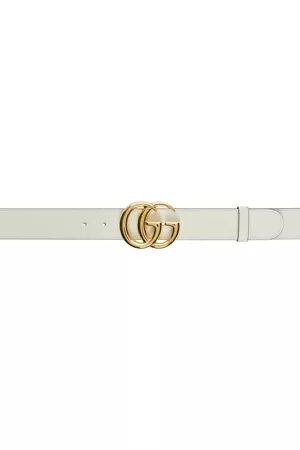 Gucci Women Belts - White GG Marmont Belt
