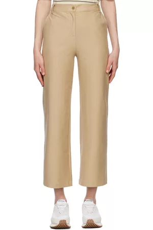 Trousers in cotton satin sand  Weekend Max Mara