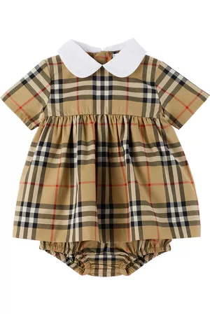 Burberry Baby Orange Monogram Print Dress & Bloomers