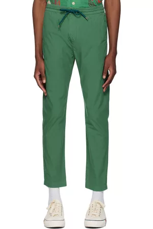 Paul Smith Men Sports Trousers - Green Drawstring Sweatpants