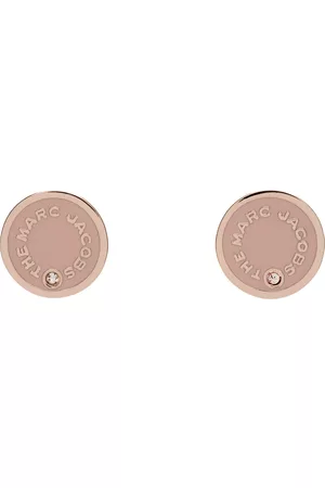 Marc Jacobs Gold & Black 'The Medallion' Stud Earrings