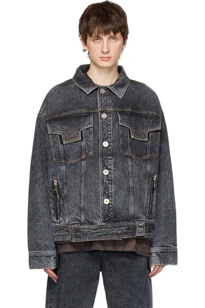 Balmain - Denim Jean Quilted Trim Jacket with Gold Snap Buttons - FR 4 –  LUXHAVE