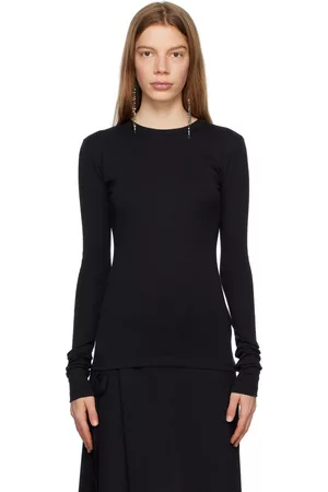 ANN DEMEULEMEESTER Women Long Sleeve - Black Fanie Long Sleeve T-Shirt