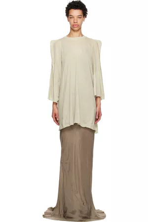 Rick Owens Women Long Sleeve - Off-White Tommy Strobe Long Sleeve T-Shirt