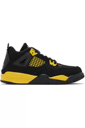 Nike Sneakers & Sports Shoes - Kids Black & Yellow Jordan 4 Retro Thunder Little Kids Sneakers