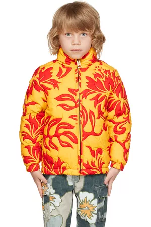 ERL Jackets & Coats - Kids Orange Quilted Jacket