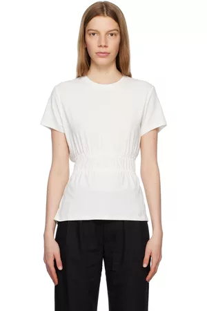 Proenza Schouler Women T-shirts - Off-White White Label Ruched T-Shirt