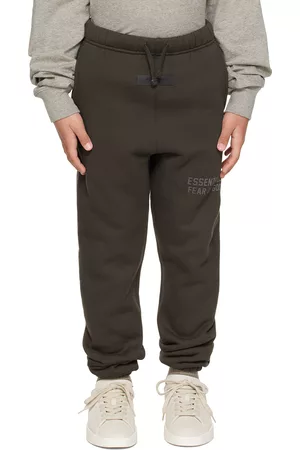 Essentials Trousers - Kids Gray Bonded Lounge Pants