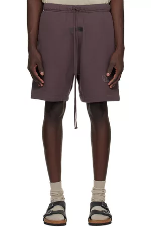 Essentials Men Outfit Sets with Shorts - Purple Drawstring Shorts