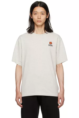 Kenzo Men T-shirts - Gray Paris Boke Flower T-Shirt