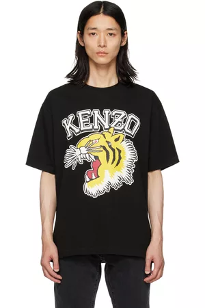 Kenzo Men T-shirts - Black Paris Varsity Jungle Tiger T-Shirt
