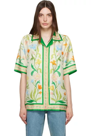 Casablanca Women Floral Shirts - Green 'L'Arche Fleurie' Shirt