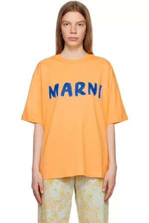 Marni Women T-shirts - Orange Printed T-Shirt