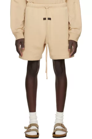 Essentials Men Outfit Sets with Shorts - Beige Drawstring Shorts