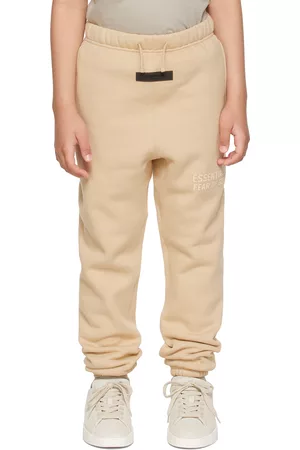 Essentials Trousers - Kids Beige Bonded Lounge Pants