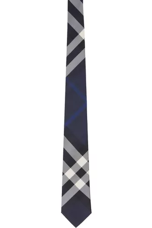 Burberry Classic Cut Monogram Motif Silk Jacquard Tie In Navy