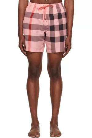 Mens burberry sales swim trunks