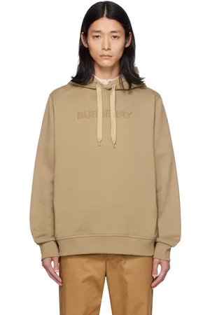 Burberry Letter Graphic Cotton Blend Zip Hoodie Black