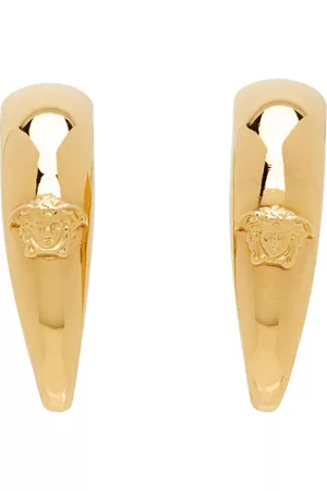 Versace Gold V Stud Earrings Versace