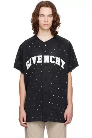 Perforated Leather Baseball Jersey