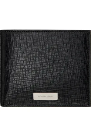 Salvatore Ferragamo Men's Revival Bifold Wallet, Black/Gold, One