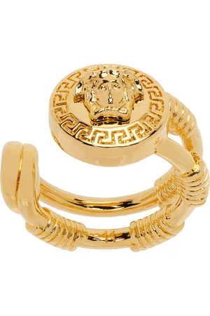 VERSACE | Versace Icon Medusa Crystal Ring | Women | White/Gold D01o |  Flannels Fashion Ireland