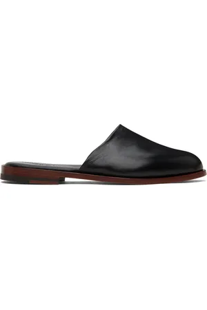 Mens leather mules on sale sale