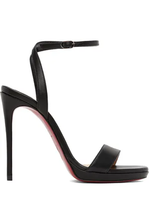 Christian Louboutin Black Crystal And Leather Strappy High Heel Sandal -  TINT - Christian Louboutin | Strappy high heels sandals, Strappy high heels,  Christian louboutin